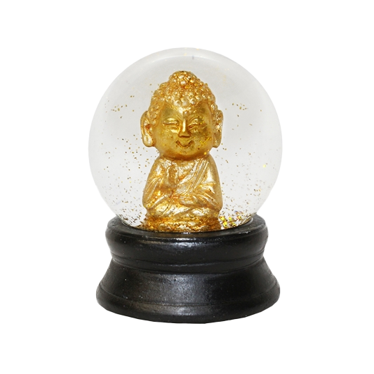 Gold Baby Buddha Snow Globe