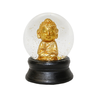 Gold Baby Buddha Snow Globe