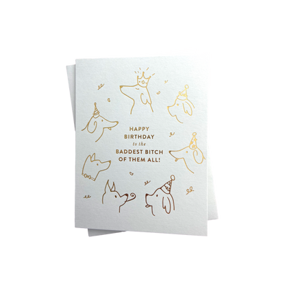 Baddest Bitch Birthday Card