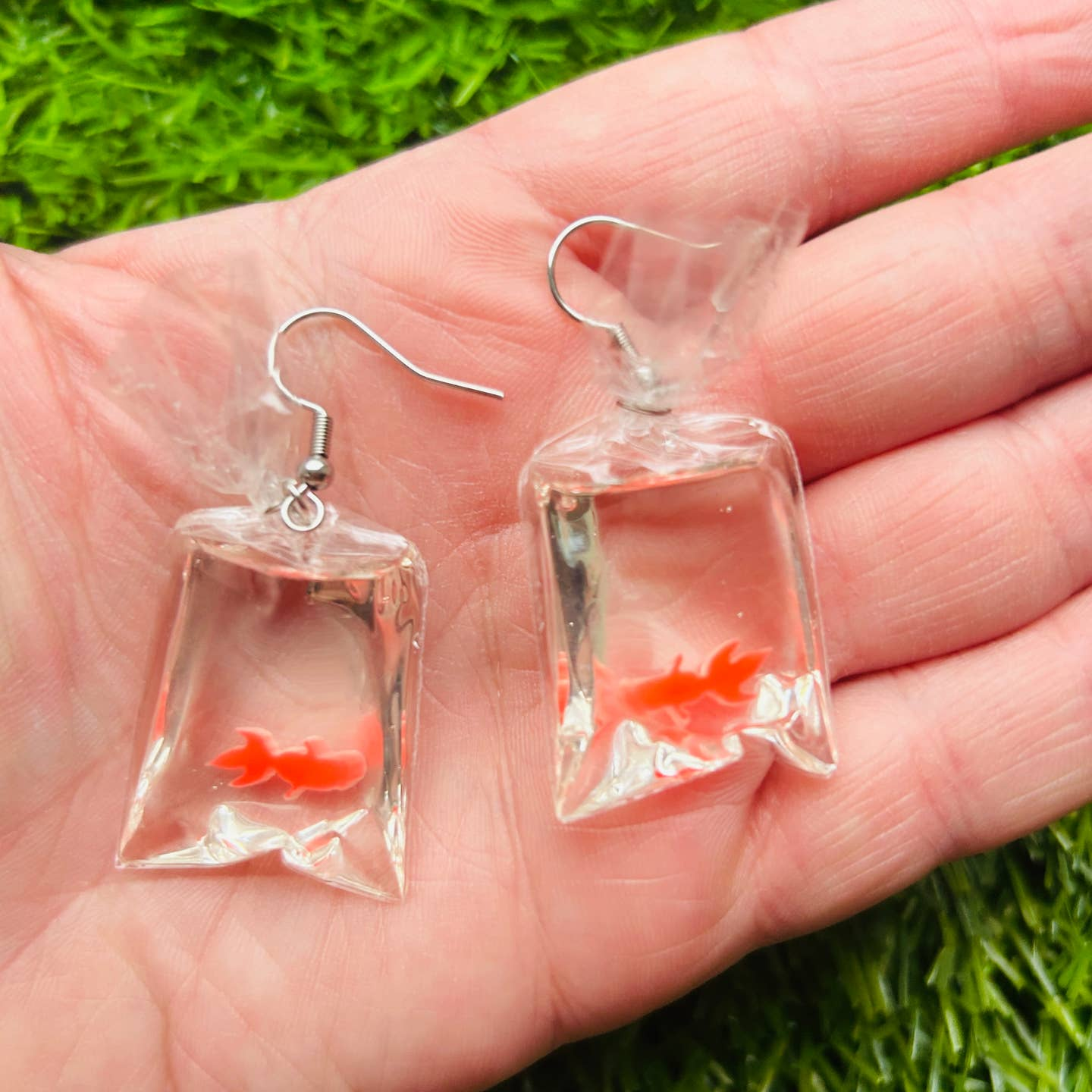 Gold Fish to Go Dangle Earrings