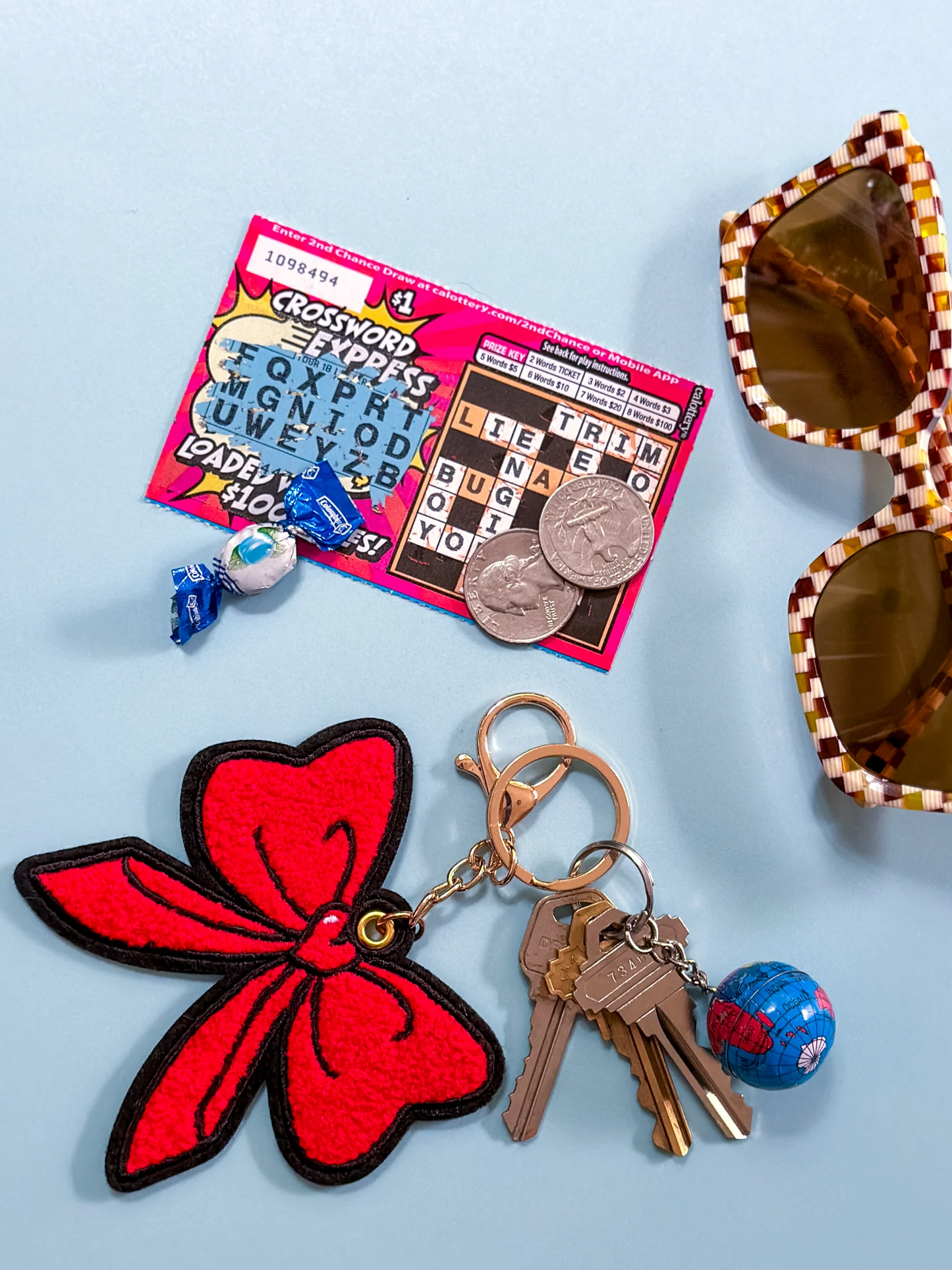 Red Bow Bag Charm