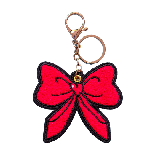 Red Bow Bag Charm