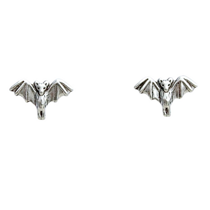 Bat Sterling Silver Post Earrings