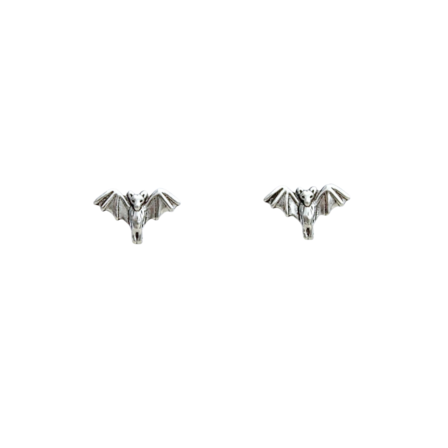 Bat Sterling Silver Post Earrings