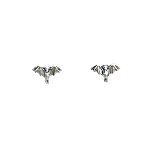 Bat Sterling Silver Post Earrings
