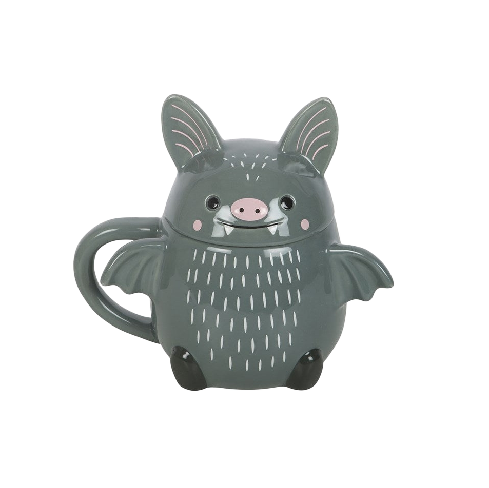 Cute Bat Halloween Lidded Mug