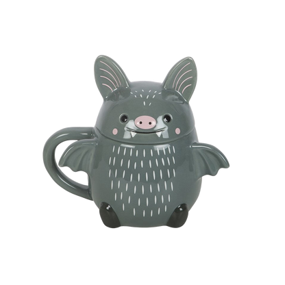 Cute Bat Halloween Lidded Mug
