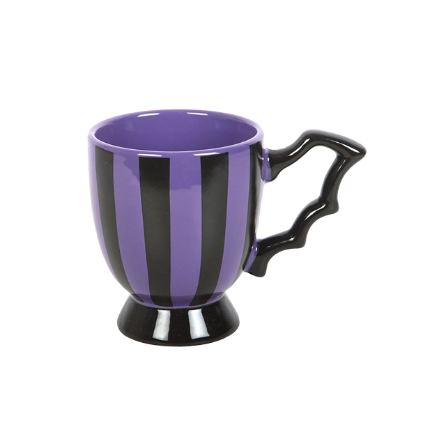 Purple Striped Bat Wing Teacup