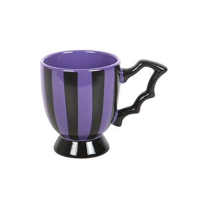 Purple Striped Bat Wing Teacup