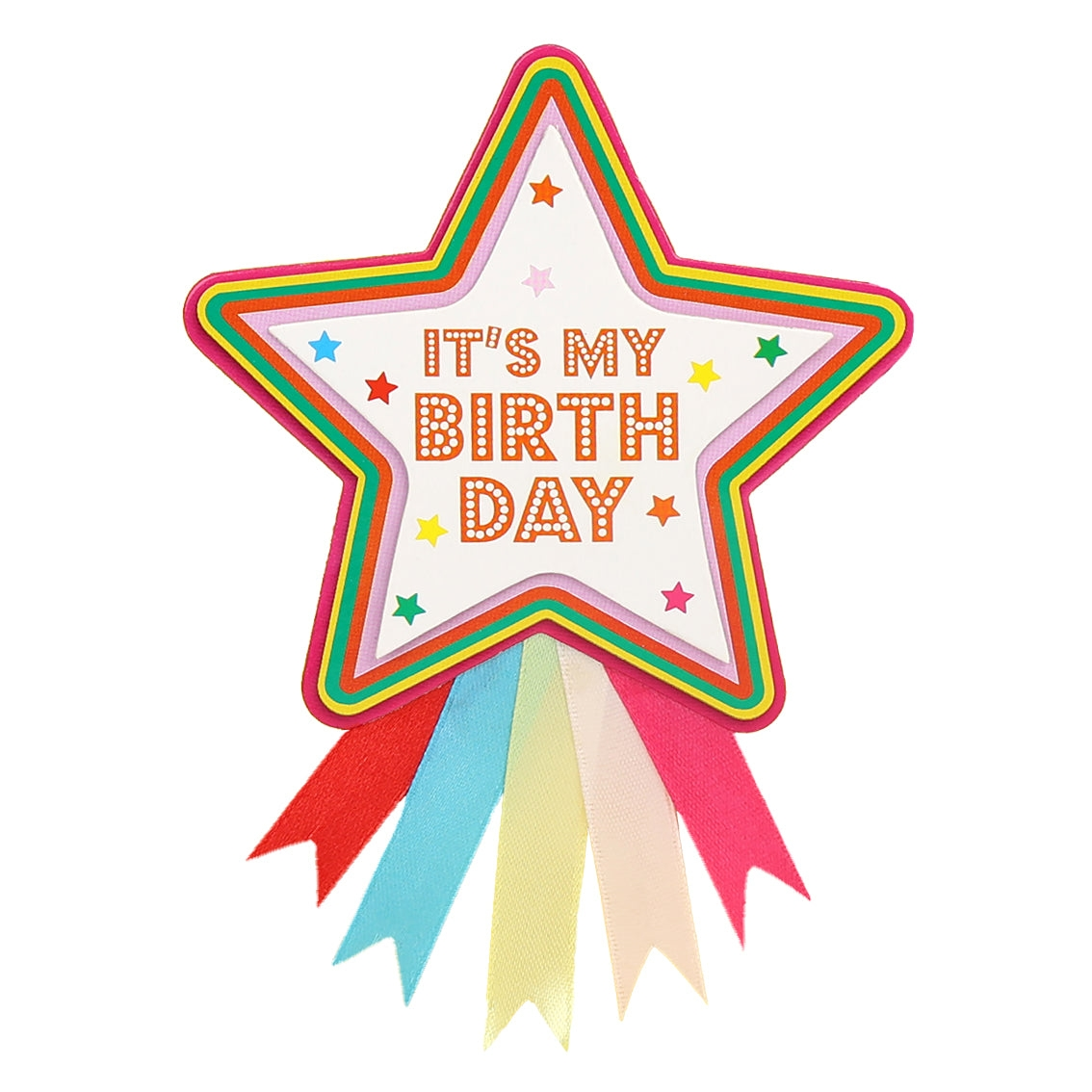 Birthday Star Rosette Badge