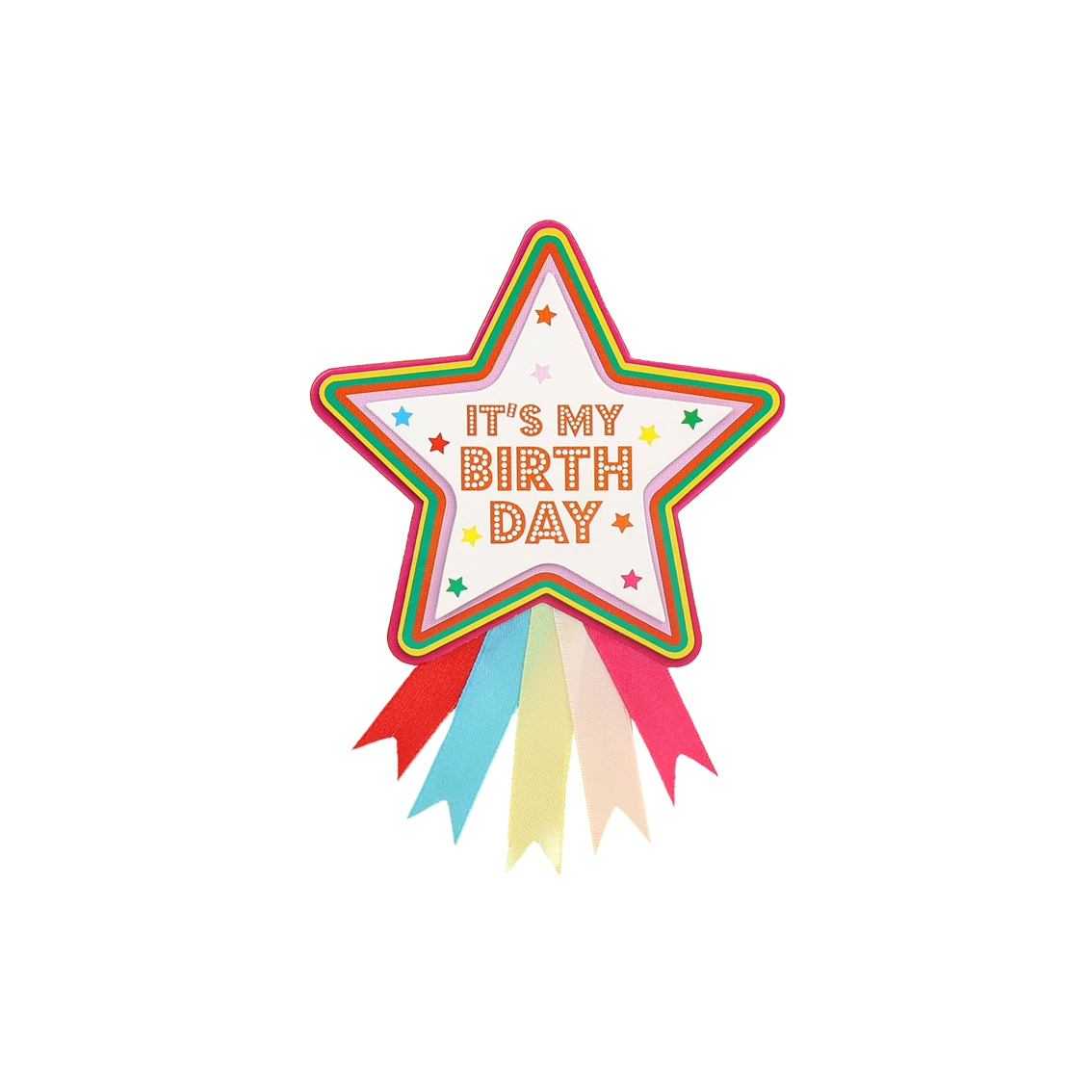 Birthday Star Rosette Badge