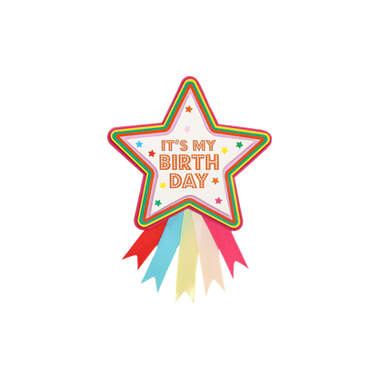 Birthday Star Rosette Badge