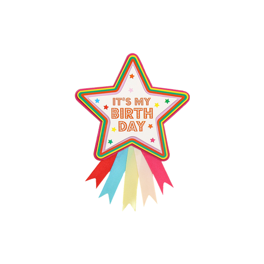 Birthday Star Rosette Badge