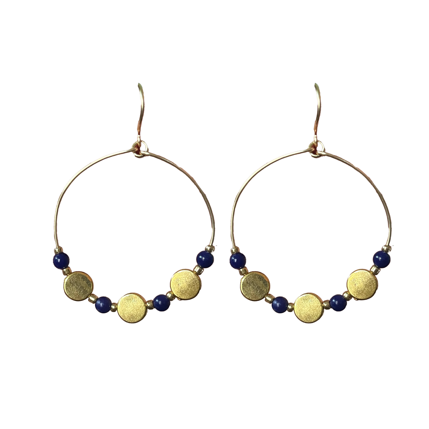 POB Beaded Circle Dangle Earrings