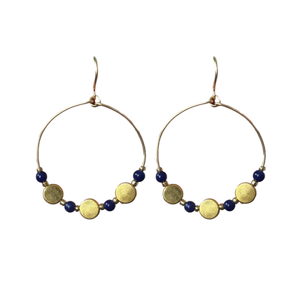 POB Beaded Circle Dangle Earrings