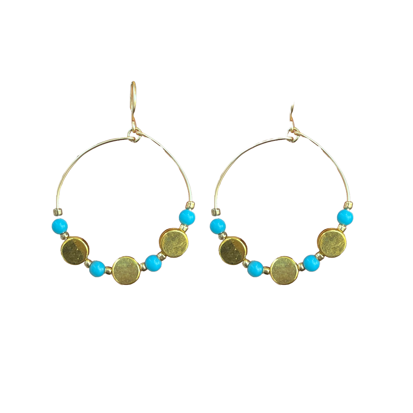 POB Beaded Circle Dangle Earrings