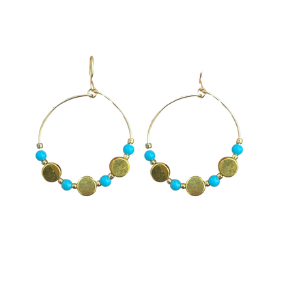 POB Beaded Circle Dangle Earrings