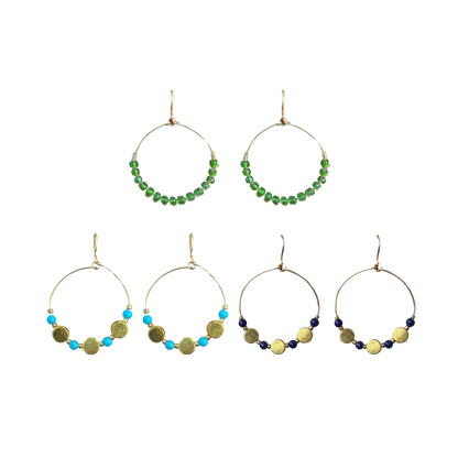 POB Beaded Circle Dangle Earrings