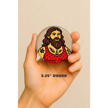 Bearded Lady Circus Magnet