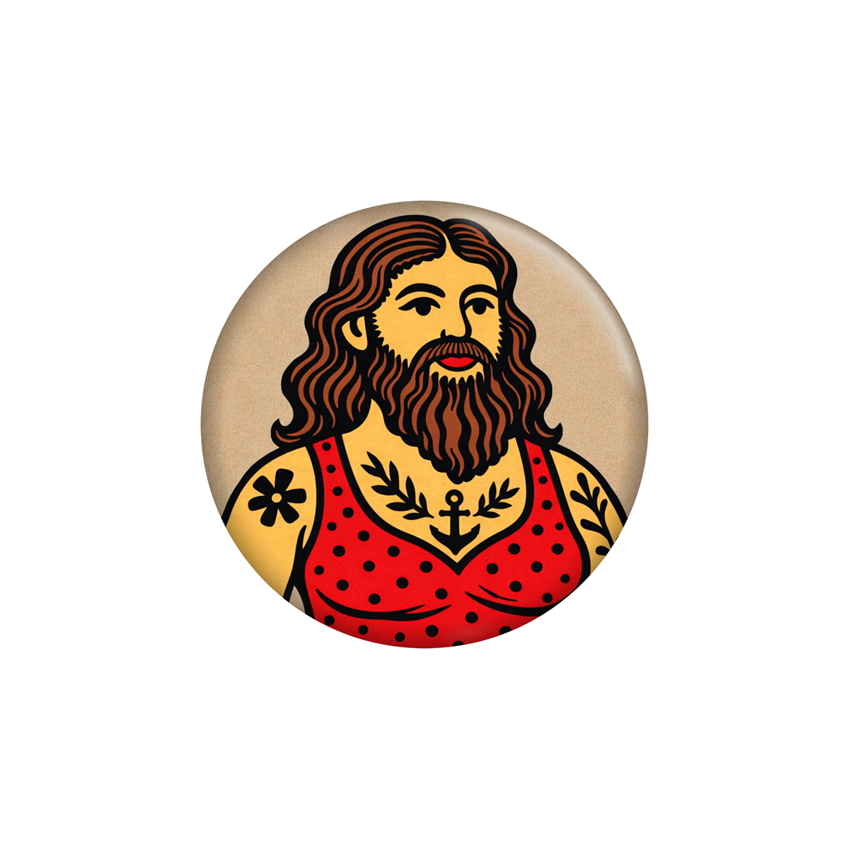 Bearded Lady Circus Magnet