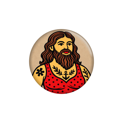 Bearded Lady Circus Magnet