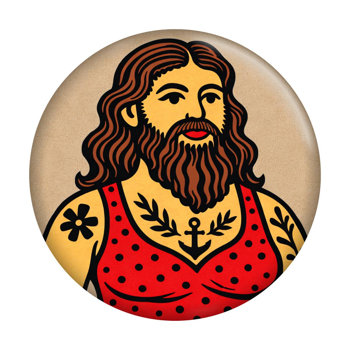 Bearded Lady Circus Magnet