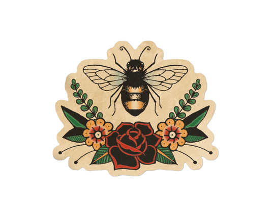 Bee Traditional Tattoo Sticker