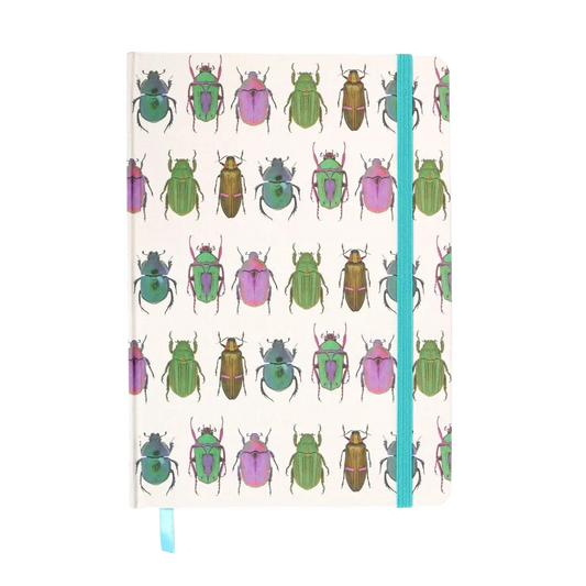 Beetle Print Lined A5 Notebook