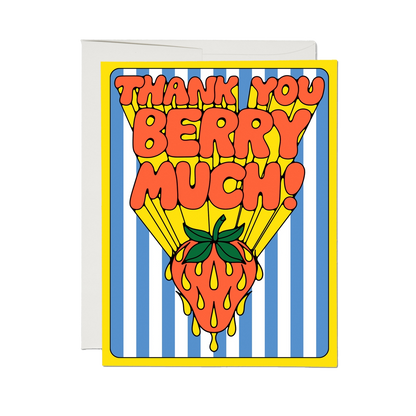 So Many Strawberries Thank You Card