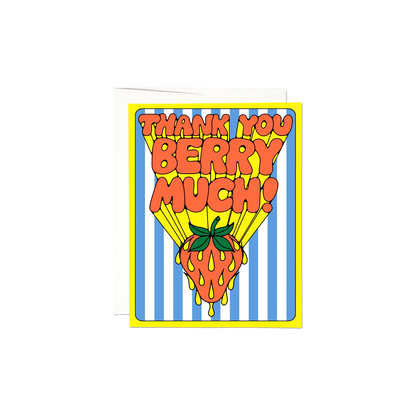 So Many Strawberries Thank You Card