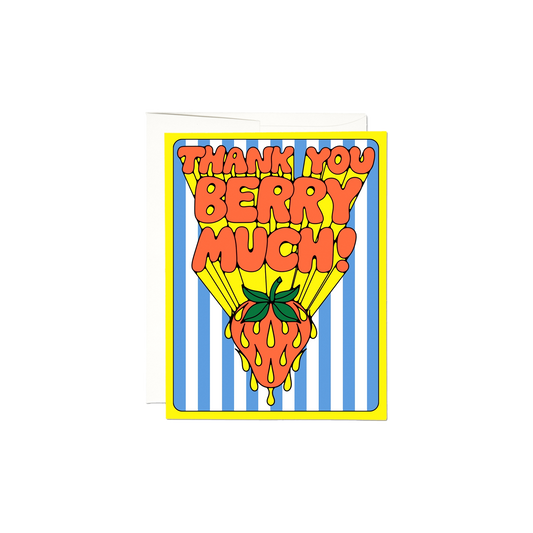 So Many Strawberries Thank You Card