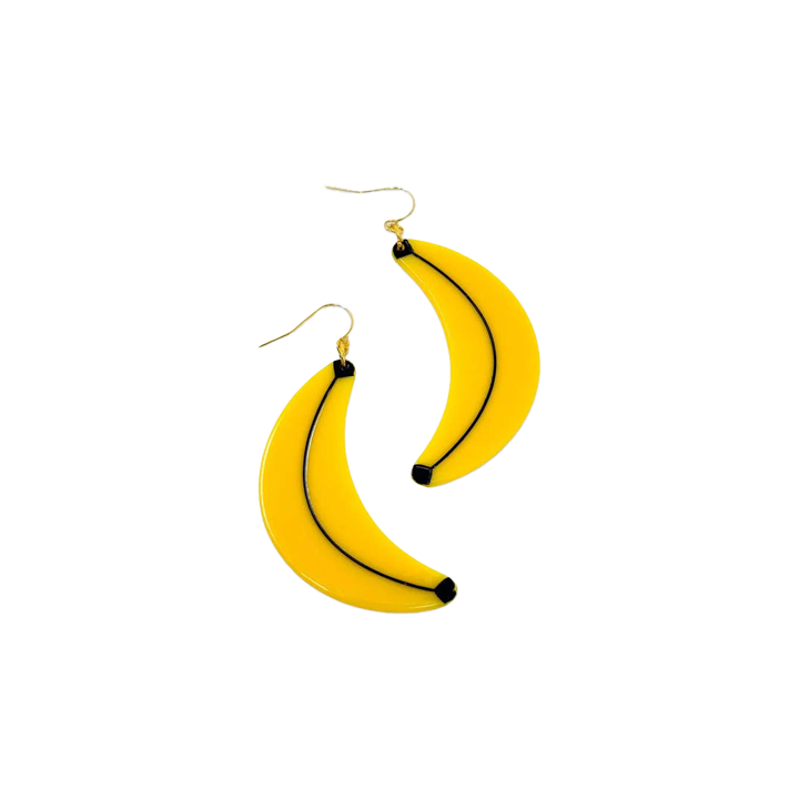 Banana Acetate Dangle Earrings