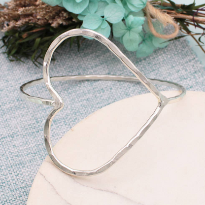 Big Heart Textured Bracelet