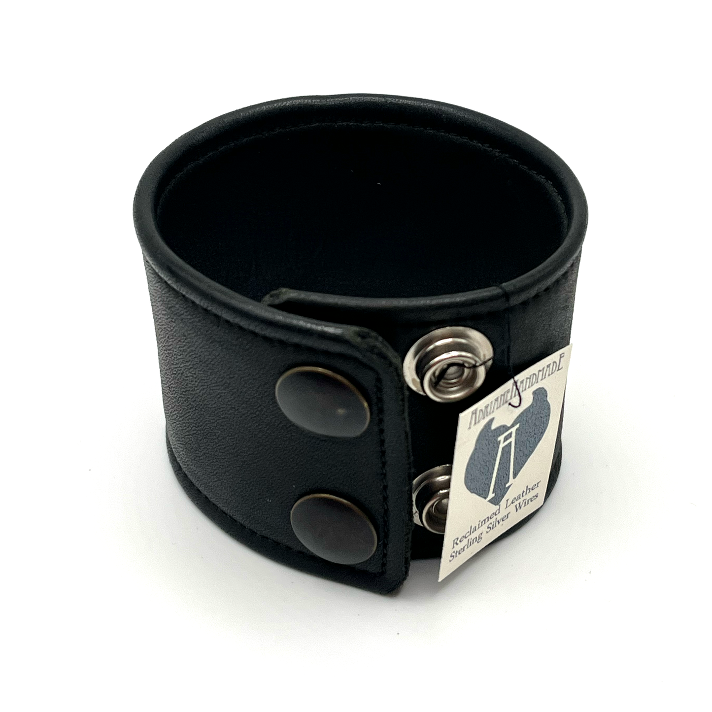 Big Up-cycled Leather Wrist Cuff