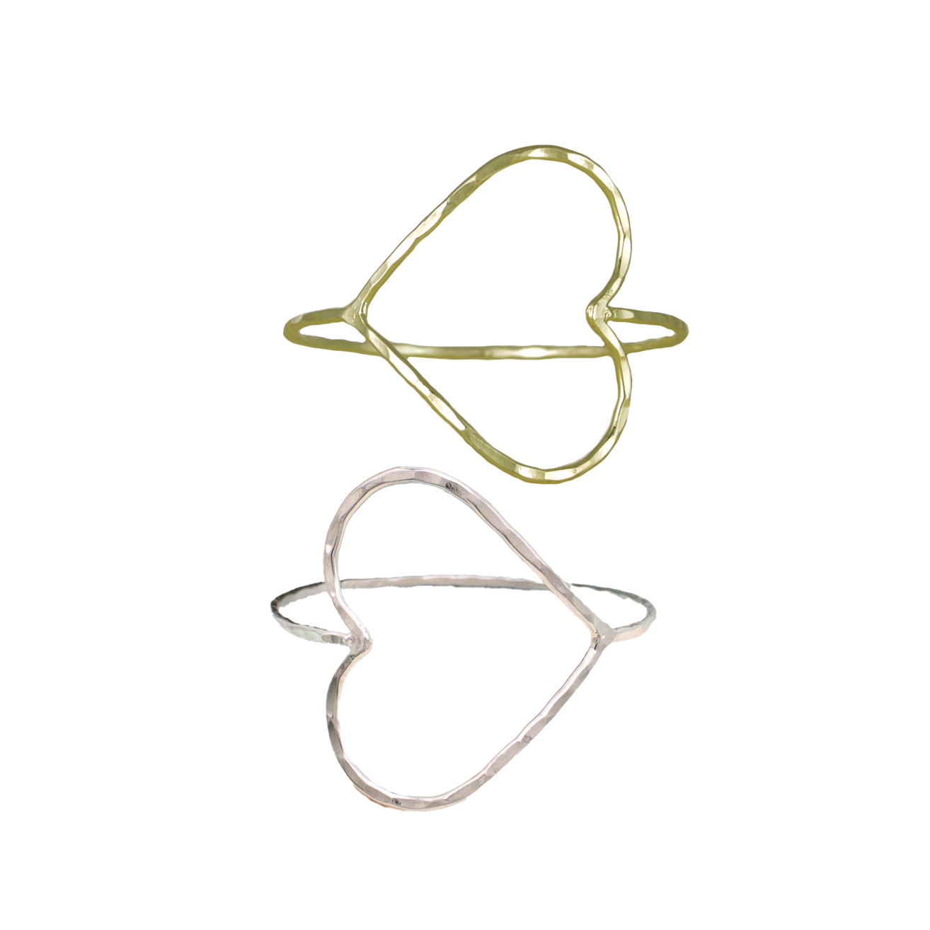 Big Heart Textured Bracelet
