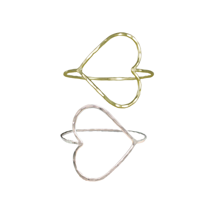 Big Heart Textured Bracelet