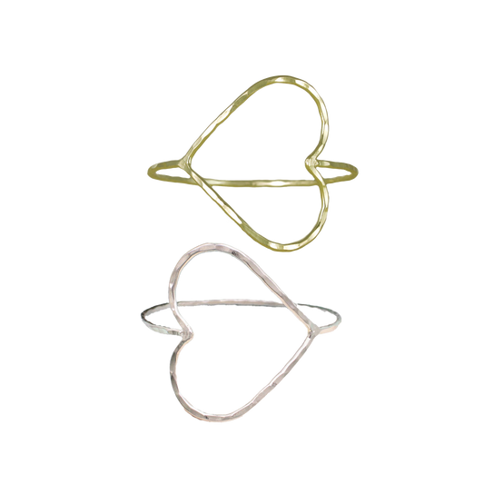 Big Heart Textured Bracelet