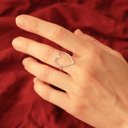 Large Open Heart Rings