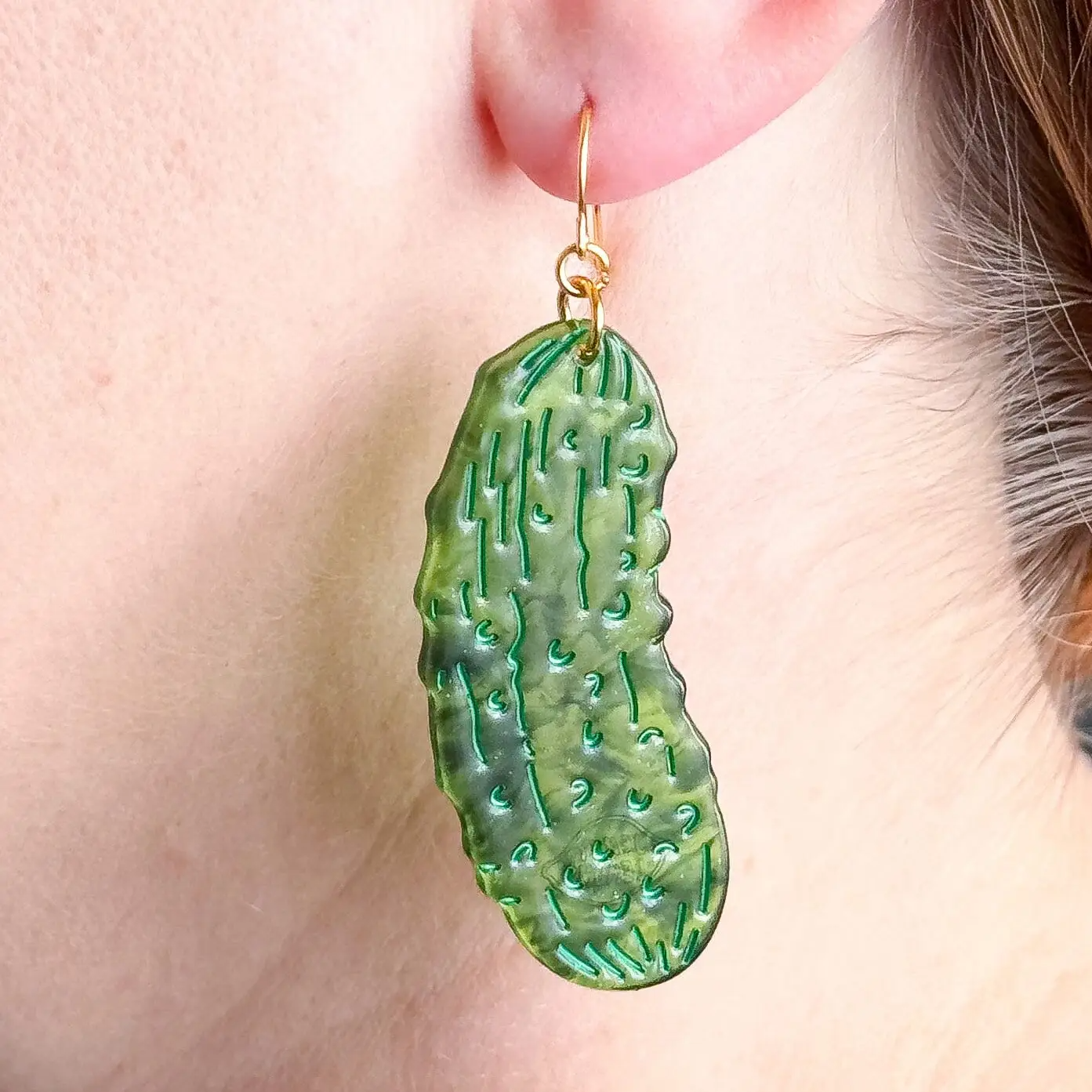 Big Pickle Dangle Earrings