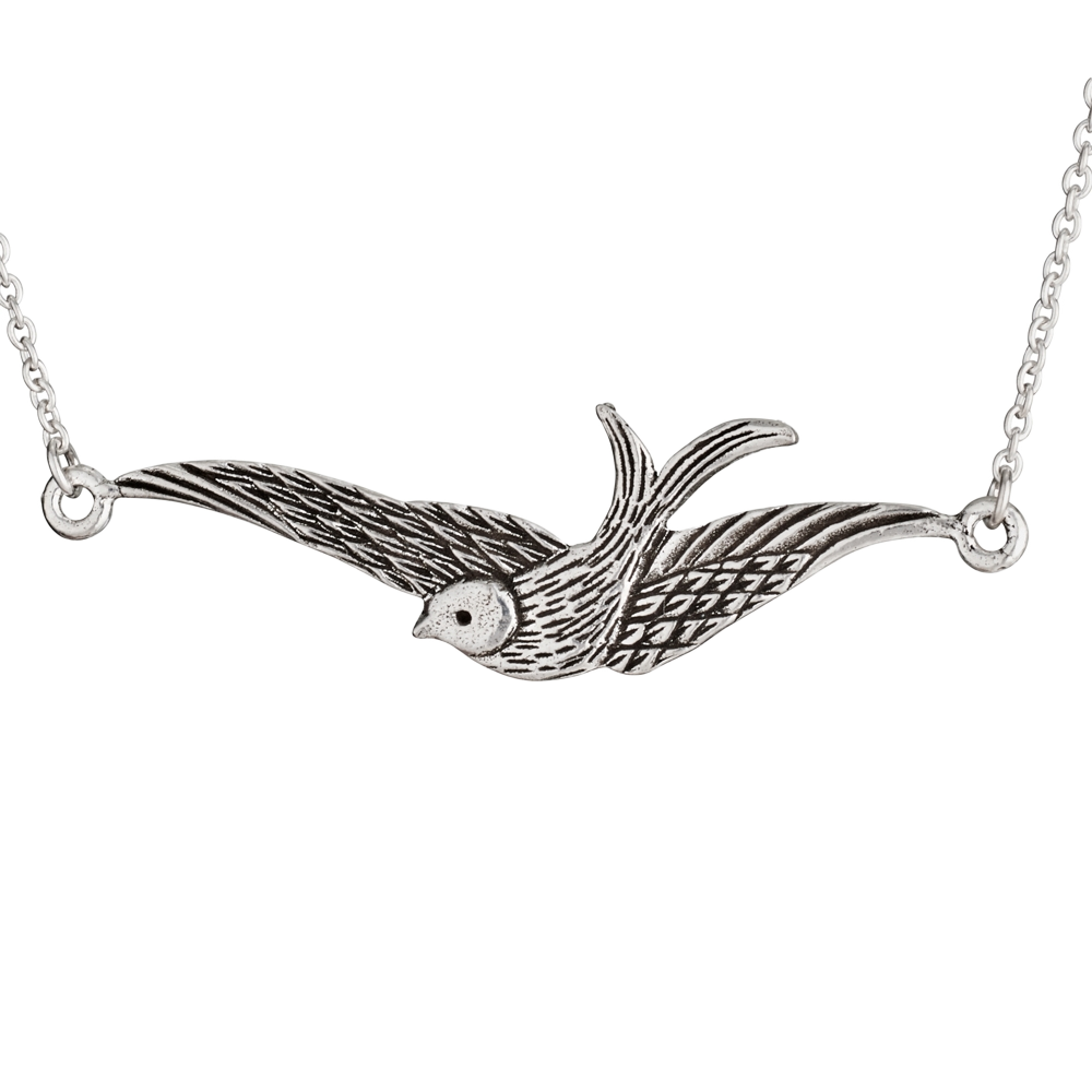 Flying Sparrow Sterling Silver Necklace