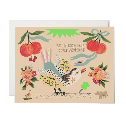 Bird and Fly Greeting Card