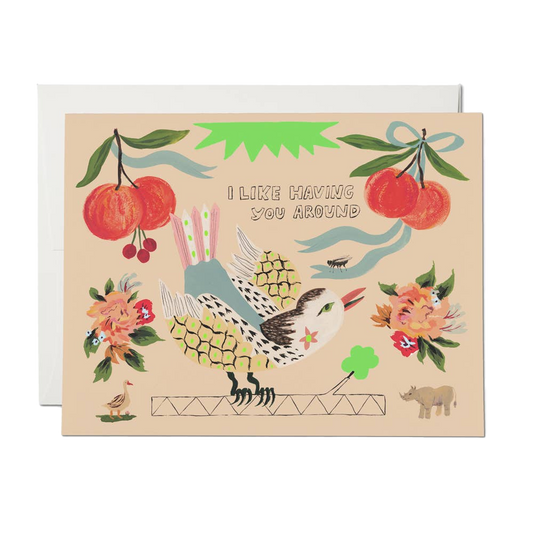 Bird And Fly Card