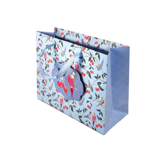 Birds In A Cherry Tree Large Horizontal Gift Bag