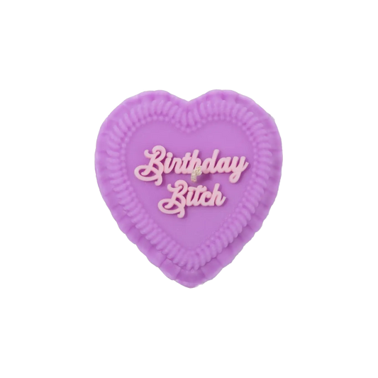 Birthday Bitch Heart Cake Candle