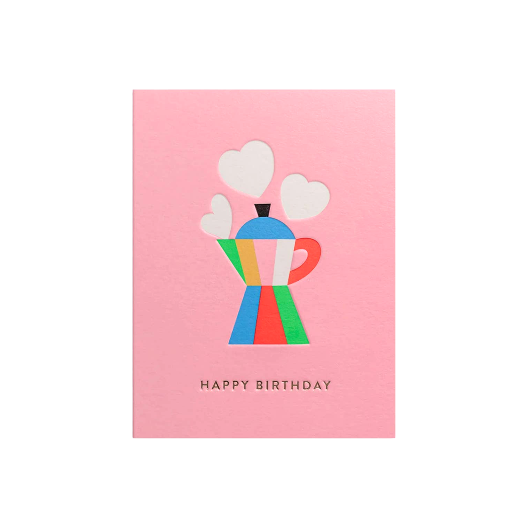 Coffee Pot Birthday Card