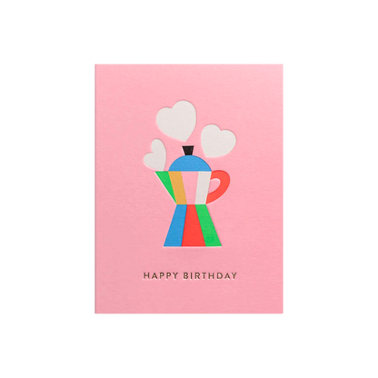 Coffee Pot Birthday Card