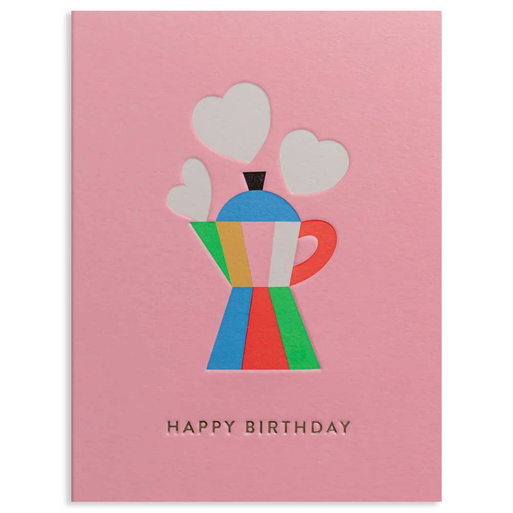 Coffee Pot Birthday Card