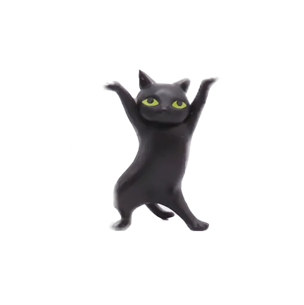 Dancing Cat Figurine