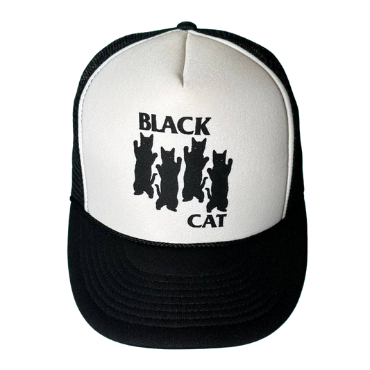 Black Cat Mesh Hat