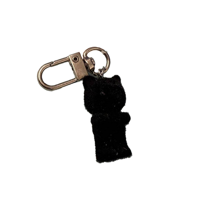 Mini Plush Cat Keychain with Heart Charm – Fuzzy Friends On-The-Go